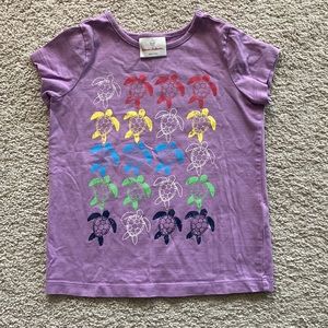 Hanna Andersson  girls purple turtle print short sleeve T-shirt size 110